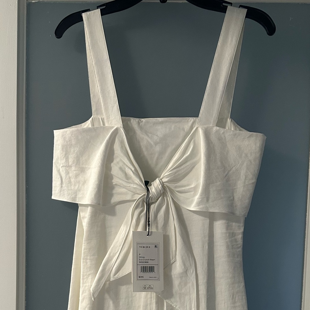 Theory Cream Sleeveless Tiered Maxi Dress - Picture 4 of 6